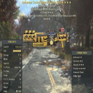 Tesla Rifle AntiArmor,Explosive, Strength, Polished