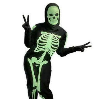 x5 Glowing Skeleton Costume Sets