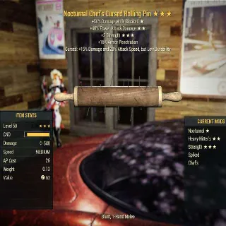 Cursed Rolling Pin Nocturnal Heavy Hitters Strength