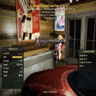 Lead Pipe Bloodied Rapid Lucky Hit