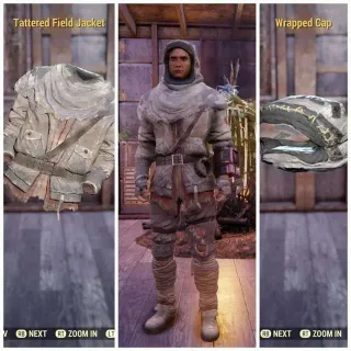 Tattered Field Jacket + Wrapped Cap