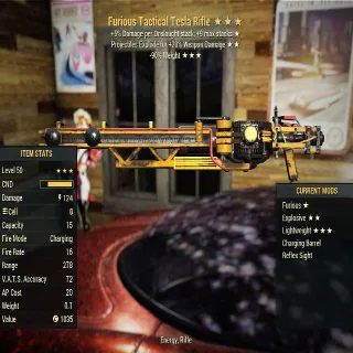 Tesla Rifle Furious Explosive Lightweight