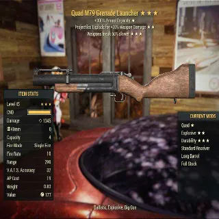 Grenade Launcher Quad Explosive Durability