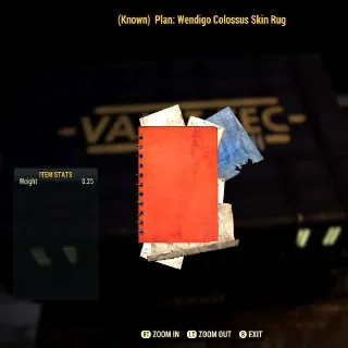 Wendigo Colossus Skin Rug Plan