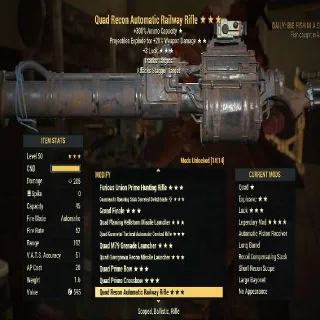 Quad Explosive Railway Rifle