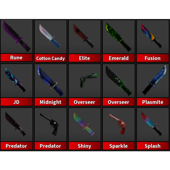 Bundle Mm2 Legendary Weapons In Game Items Gameflip - roblox elite knife