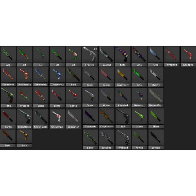 Bundle Mm2 Common Weapons In Game Items Gameflip - how to get sparkle gun roblox mm2