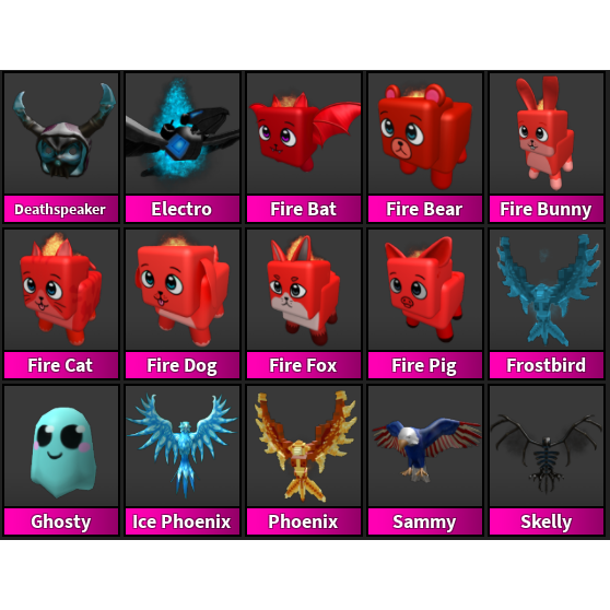 Bundle Mm2 Godly Pets In Game Items Gameflip