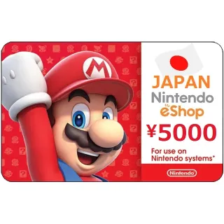 5000 YEN Nintendo eShop JAPAN