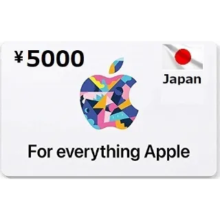 5000 YEN iTunes * JAPAN *Automatic delivery