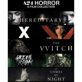 A24 5-FILM HORROR COLLECTION (HEREDITARY, GREEN ROOM, IT COMES AT NIGHT, THE WITCH, X) HD VUDU ONLY