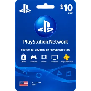 PlayStation Network Card - $10 Card (US Store)