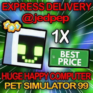 huge happy computer