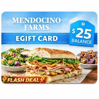 $25.00 USD Mendocino Farms eGIFT CARD
