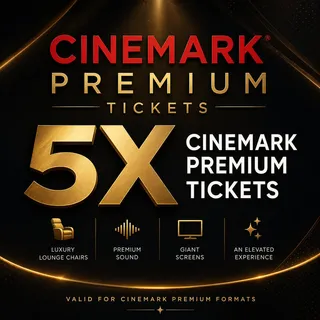 5× Cinemark Movie Tickets – Premium & Special Formats Included