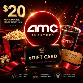 $20.00 AMC Gift Cards Bundle