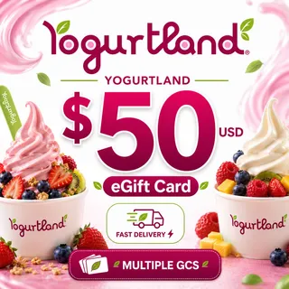$50.00 USD Yogurtland Gift Card Bundle