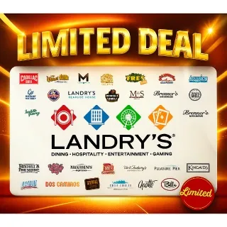 $100.00 USD Landry’s eGift Card  Flash deal 🔥