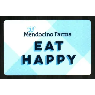 $105.00 USD Mendocino Farms Gift Card