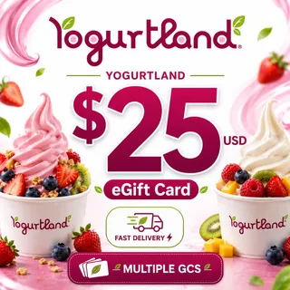 $25.00 USD Yogurtland Gift Card Bundle