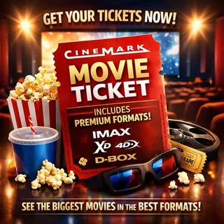 2× Cinemark Movie Tickets – Premium & Special Formats Included