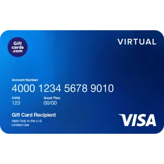 $100.00 USD Visa Or MasterCard Virtual GiftCardmall US ONLY