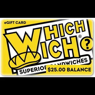 $25.00 USD Which Wich eGIFT CARD