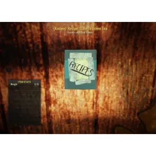 Gamma Green Tea Recipe