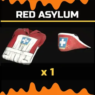 red  asylum dress set