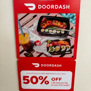 DoorDash 50% OFF + $0 delivery fee on first order