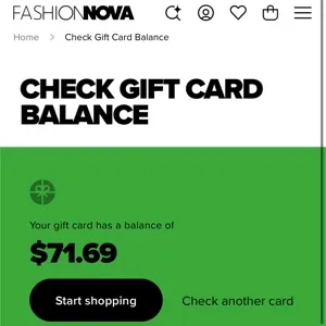 $71.69 Fashion Nova GiftCard INSTANT DELIVERY