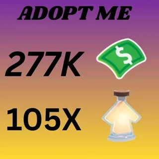 277K Bucks And 105X Potions - Adopt Me