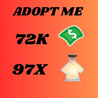 72K Bucks And 97X Potions - Adopt Me