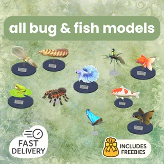 All Bug & Fish Models (160) • Fast Delivery • Freebies (15 items of choice)