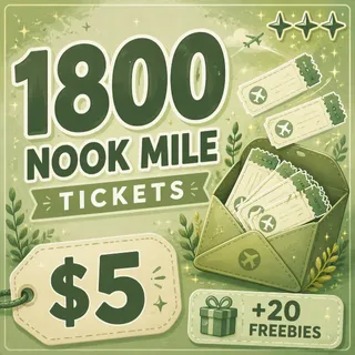 1800 NOOK MILE TICKTS • 20 FREEBIES INCLUDED