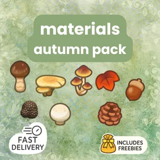 Autumn Materials Pack • 100 stacks • Fast Delivery • Freebies Included (10 Items Of Choice)