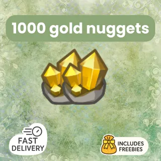 1000 Gold Nuggets • Fast Delivery • Freebies Included ( 20 Items Of Choice)