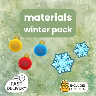 Winter Materials Pack • 100 stacks • Fast Delivery • Freebies Included (10 Items Of Choice)