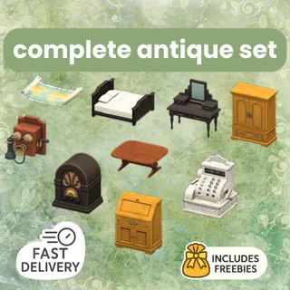 Complete Antique Set • 42 items •  Fast Delivery • Freebies (5 items of choice)