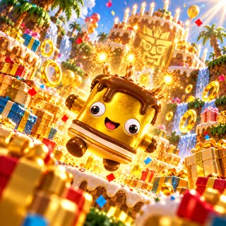 Mastered Gold Birthday Cake Sprite ✦ Level 5 ✦ You Keep It