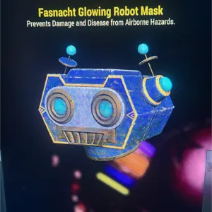 glowing robot mask