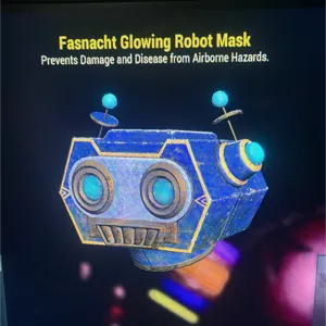 glowing robot mask