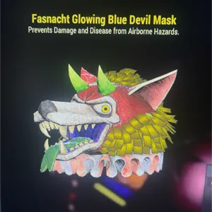 glowing blue devil