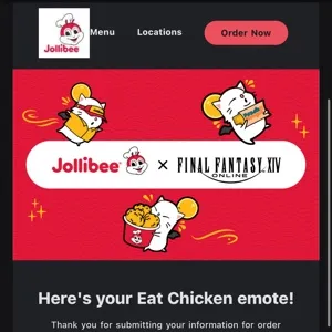 Jollibee x Final Fantasy XIV (Online) Eat Chicken! Emote