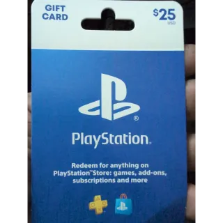 $25.00 USD PlayStation Store
