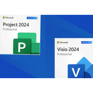 MICROSOFT PROJECT 2024 PRO & VISIO 2024 PRO BUNDLE (WINDOWS, LIFETIME)