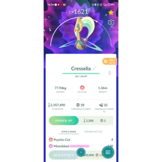 ✨SHINY  CRESSELIA ✨ (2019 GRUNTEED LUCKY VIA TRADE AVAILABLE ) 💫💫💯