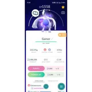 💫SUPAR RARE💫 APEX LUGIA  ( VIA TRADE AVAILABLE) ✨✨