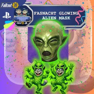🎭 🎊 🖖 FASNACHT GLOWING ALIEN MASK   👽 🪇