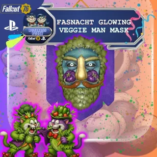 🎭 🎊 🥦 FASNACHT GLOWING VEGGIE MAN MASK 🥬🪇